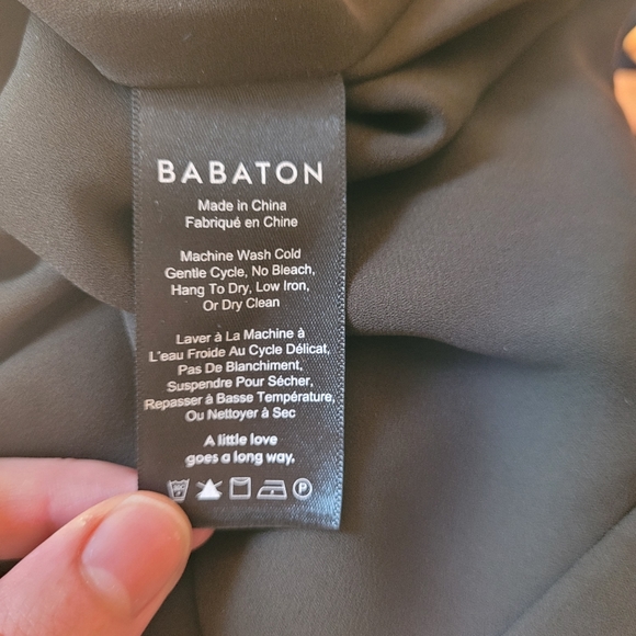 Aritzia Babaton olive green randy blouse - Picture 3 of 3